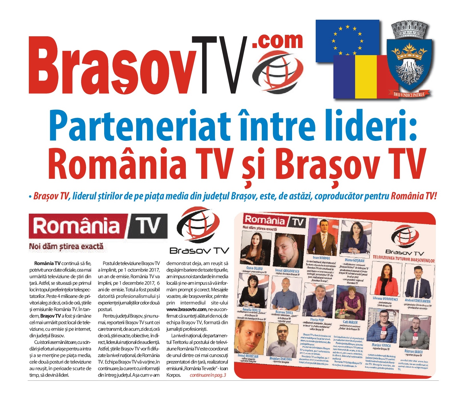Săptămânalul BrașovTV - nr 58 - 16 - 22 octombrie 2017
